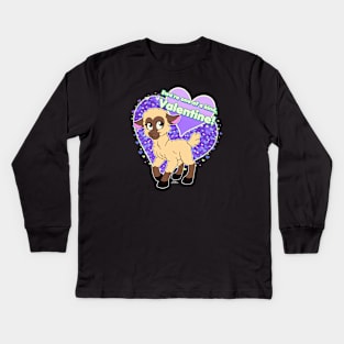 Sweet Sheep - Valentine's Day (Grape Soda) Kids Long Sleeve T-Shirt